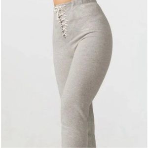 Joah Brown Lace up jogger in grey size xs/s